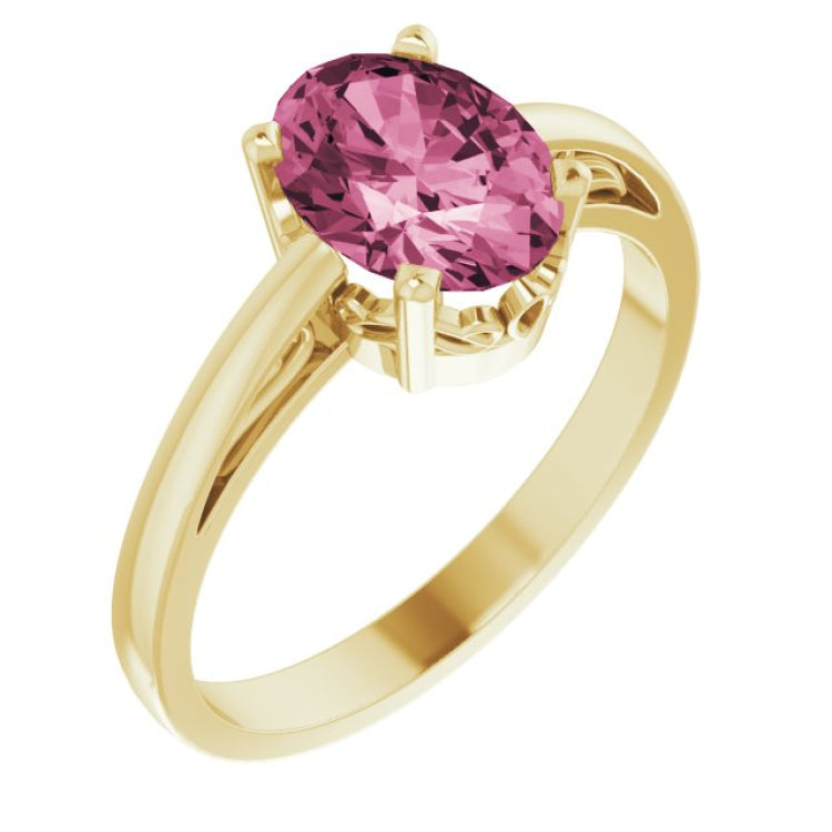 Scroll Setting® Solitaire Ring