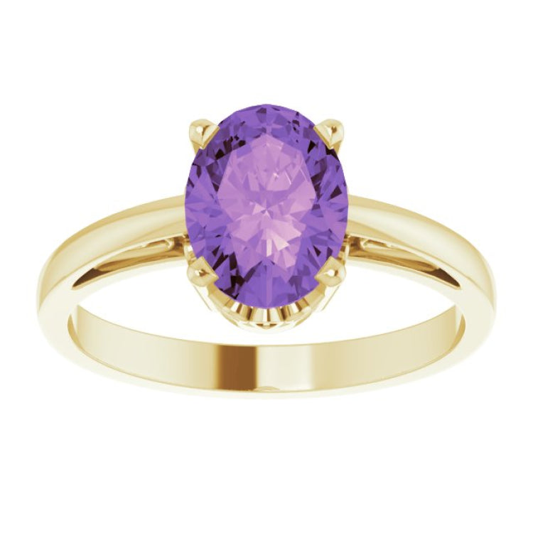 Scroll Setting® Solitaire Ring