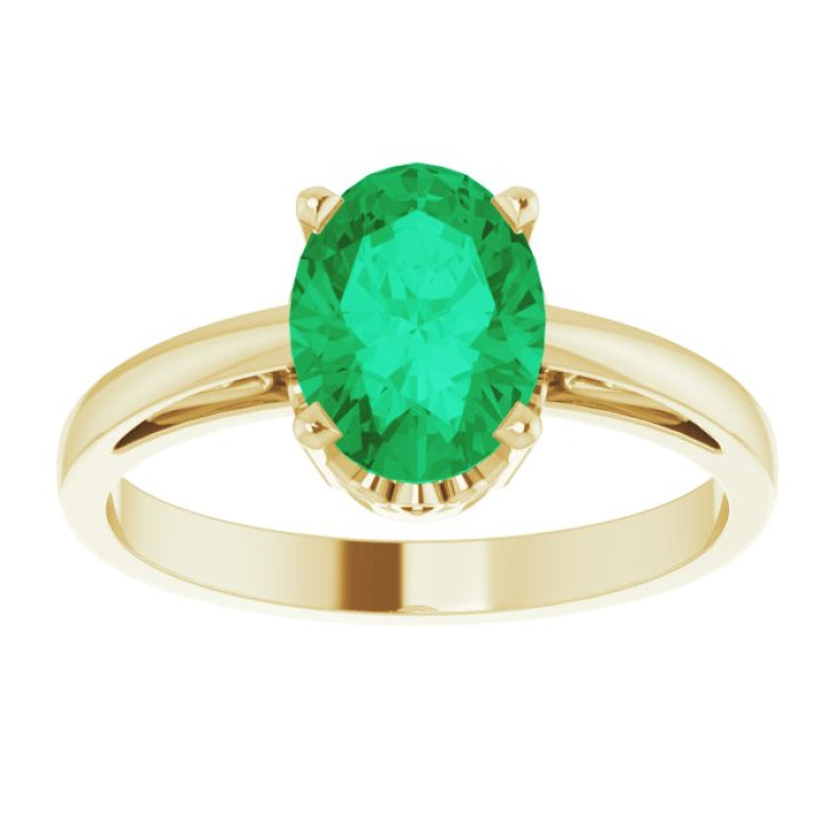 Scroll Setting® Solitaire Ring