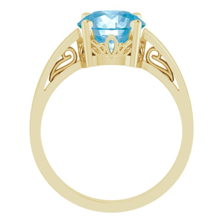 Solitaire Scroll Setting® Ring