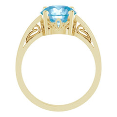 Solitaire Scroll Setting® Ring