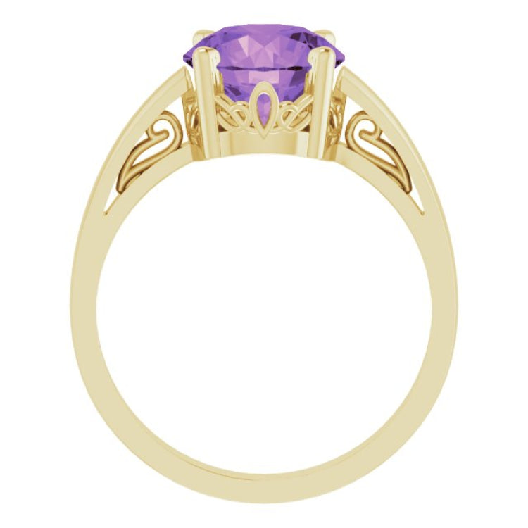 Solitaire Scroll Setting® Ring