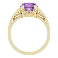 Solitaire Scroll Setting® Ring