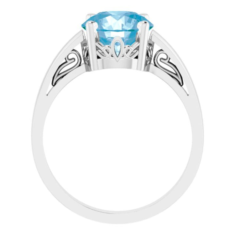 Solitaire Scroll Setting® Ring