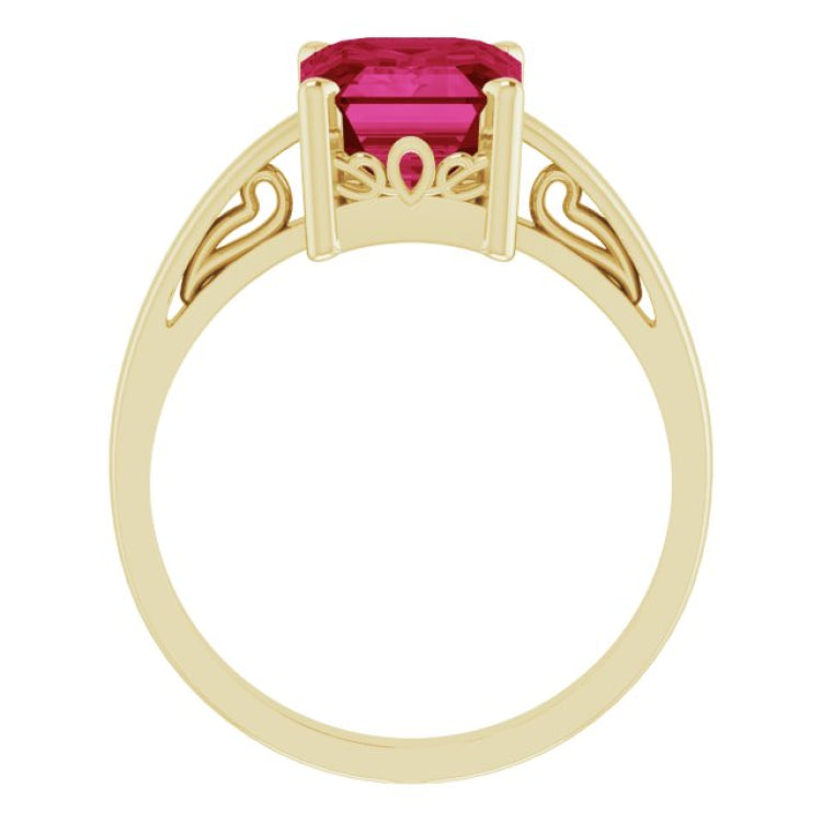 Scroll Setting® Solitaire Ring