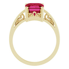 Scroll Setting® Solitaire Ring