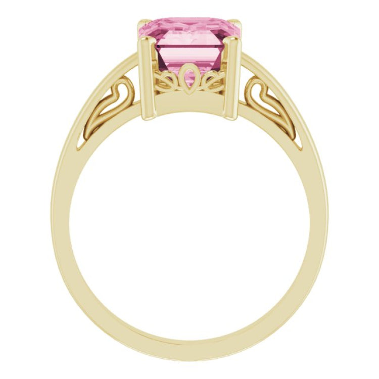 Scroll Setting® Solitaire Ring