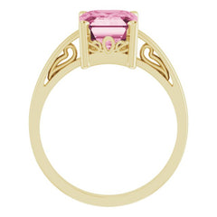 Scroll Setting® Solitaire Ring