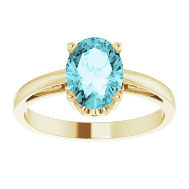 Scroll Setting® Solitaire Ring