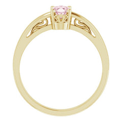 Scroll Setting® Solitaire Ring