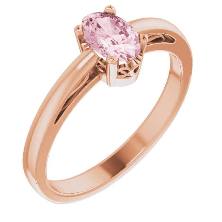 Scroll Setting® Solitaire Ring