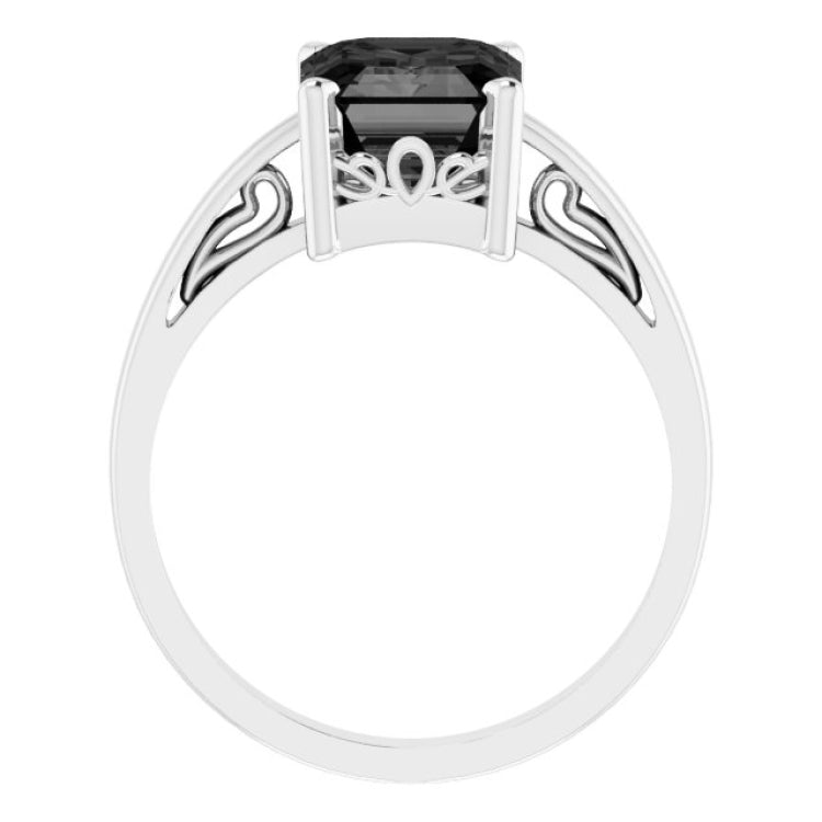 Scroll Setting® Solitaire Ring