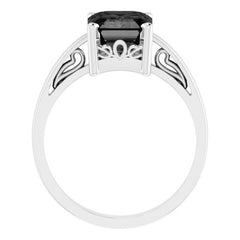 Scroll Setting® Solitaire Ring