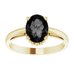 Scroll Setting® Solitaire Ring