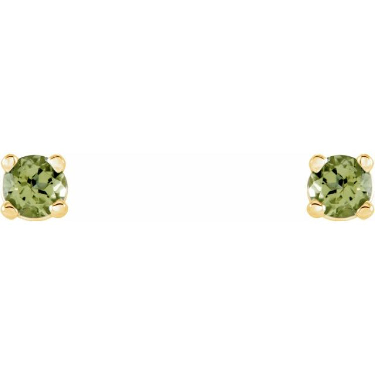 Round 4-Prong Lightweight Stud Earrings