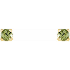 Round 4-Prong Lightweight Stud Earrings