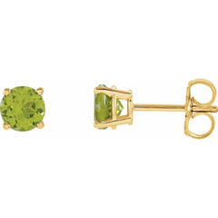 Round 4-Prong Lightweight Stud Earrings