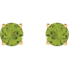 Round 4-Prong Lightweight Stud Earrings