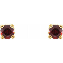 Round 4-Prong Lightweight Stud Earrings