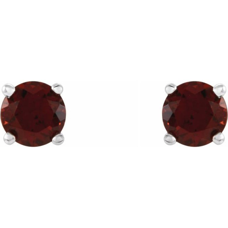 Round 4-Prong Lightweight Stud Earrings