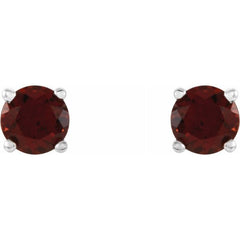 Round 4-Prong Lightweight Stud Earrings
