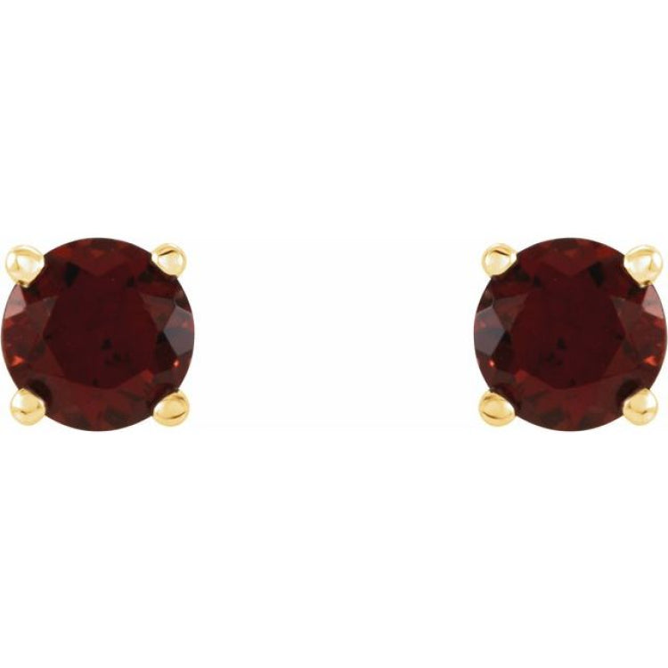 Round 4-Prong Lightweight Stud Earrings