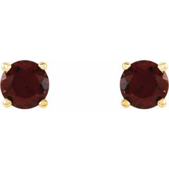 Round 4-Prong Lightweight Stud Earrings