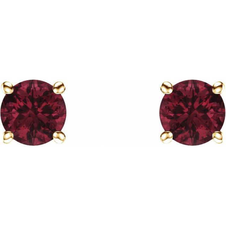 Round 4-Prong Lightweight Stud Earrings