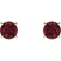 Round 4-Prong Lightweight Stud Earrings