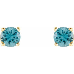 Round 4-Prong Lightweight Stud Earrings