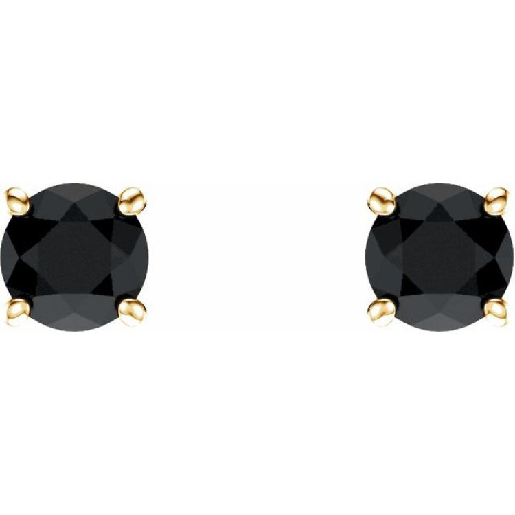 Round 4-Prong Lightweight Stud Earrings