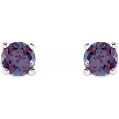 Round 4-Prong Lightweight Stud Earrings