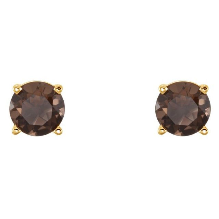 Round 4-Prong Lightweight Stud Earrings