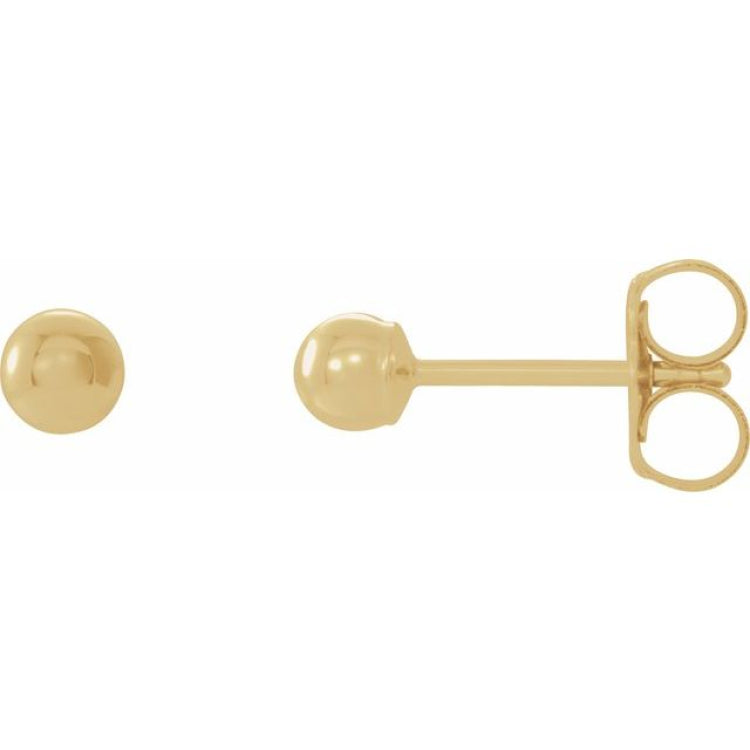 Ball Earrings With Bright Finish