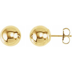 Ball Earrings With Bright Finish