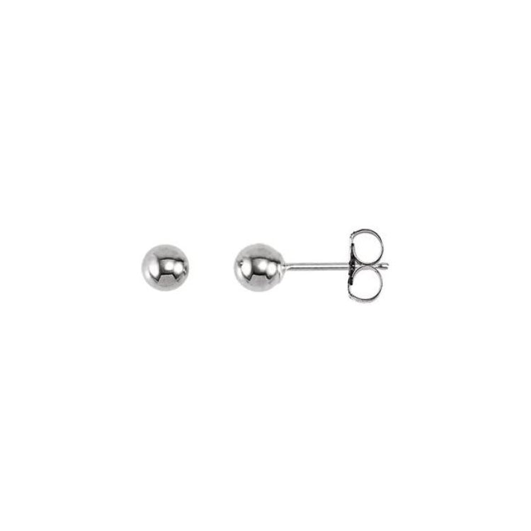 Ball Earrings With Bright Finish