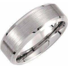 Tungsten Beveled Edge Band