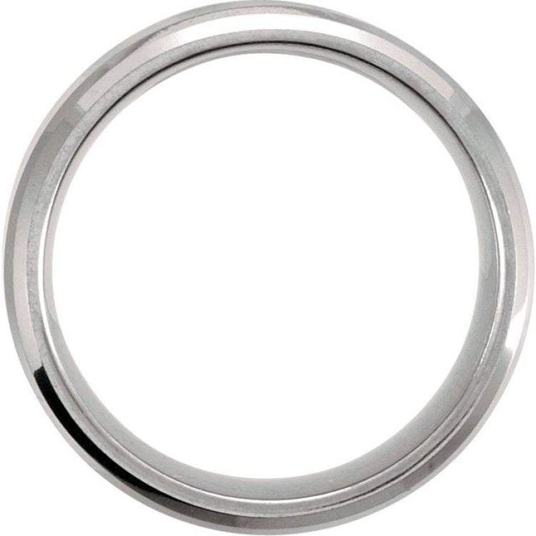 Tungsten Beveled Edge Band