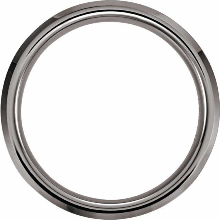 Tungsten Beveled Edge Band