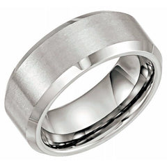 Tungsten Beveled Edge Band