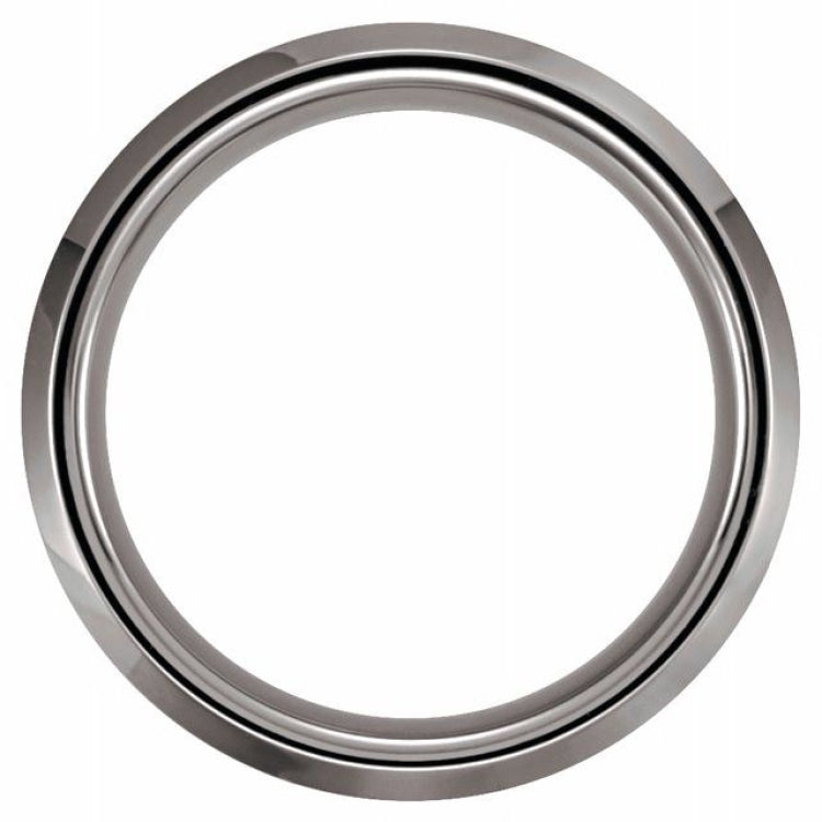 Tungsten Beveled Edge Band