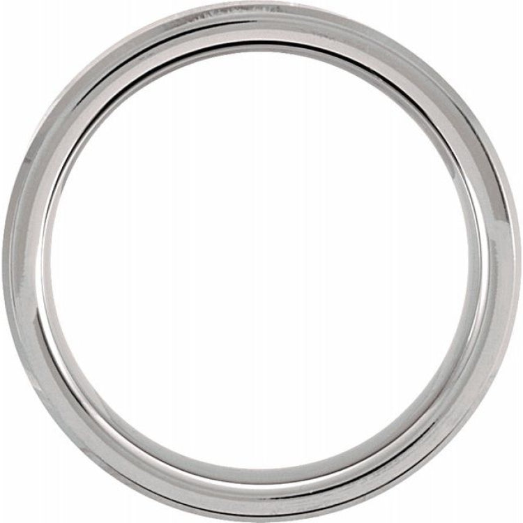 Tungsten Beveled Edge Band