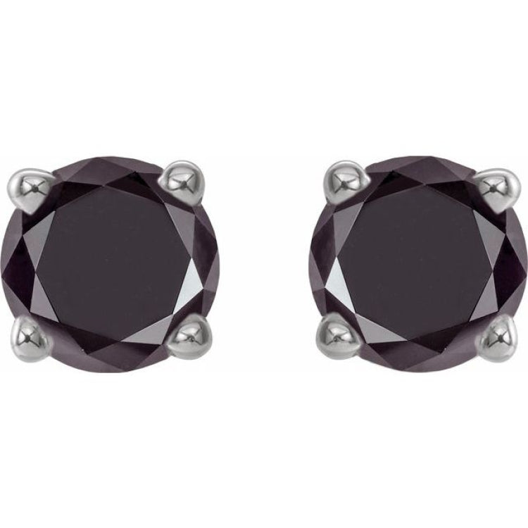 Round 4-Prong Lightweight Stud Earrings