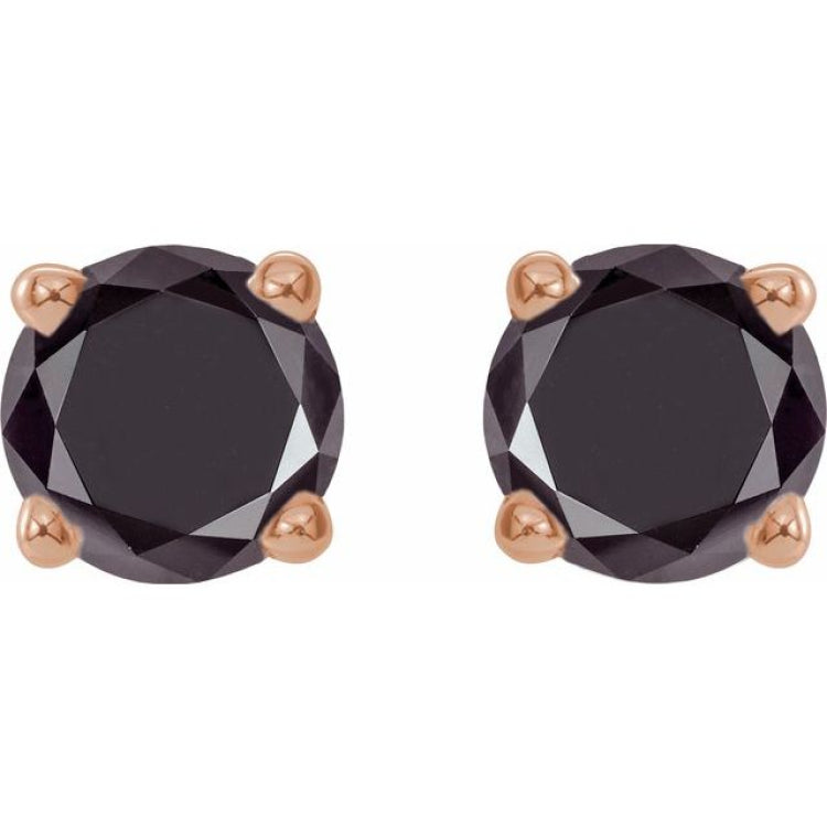 Round 4-Prong Lightweight Stud Earrings