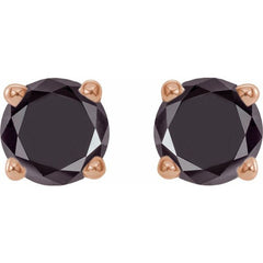 Round 4-Prong Lightweight Stud Earrings