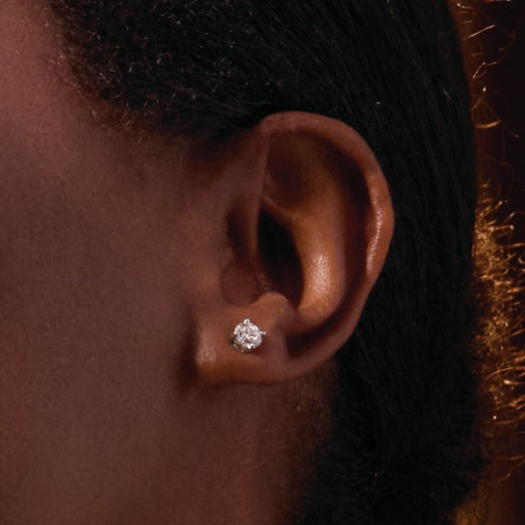 14K White Gold 1/5 CTW Lab-Grown White Diamond Earrings