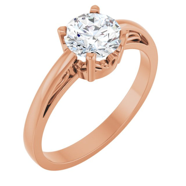 Solitaire Scroll Setting® Ring