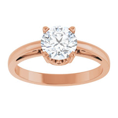 Solitaire Scroll Setting® Ring