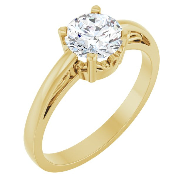 Solitaire Scroll Setting® Ring