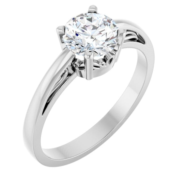 Solitaire Scroll Setting® Ring